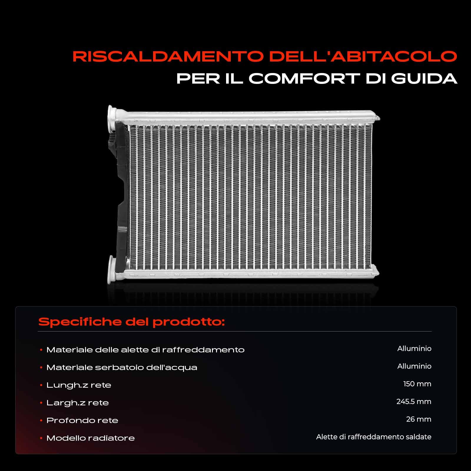 Frankberg Scambiatore di calore Riscaldamento interno Compatibile con X3 F25 2.0L Serie 1 E81 1.6L X1 E84 2.0L X3 F25 3.0L Serie 3 Touring E91 2.0L Replace# BM6342