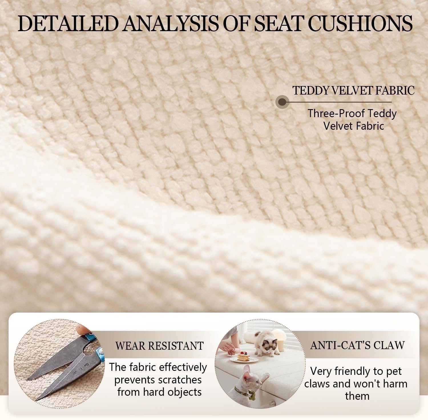 Coussin de Banc sur Mesure Exterieur Interieur Dehoussable Coussin de Banquette 120x40 100 x 35 80x40 150x40 pour Salon ou Balançoire de Jardin, Balcon, Terrasse et Palette(Light Khaki,150x50cm x5cm T