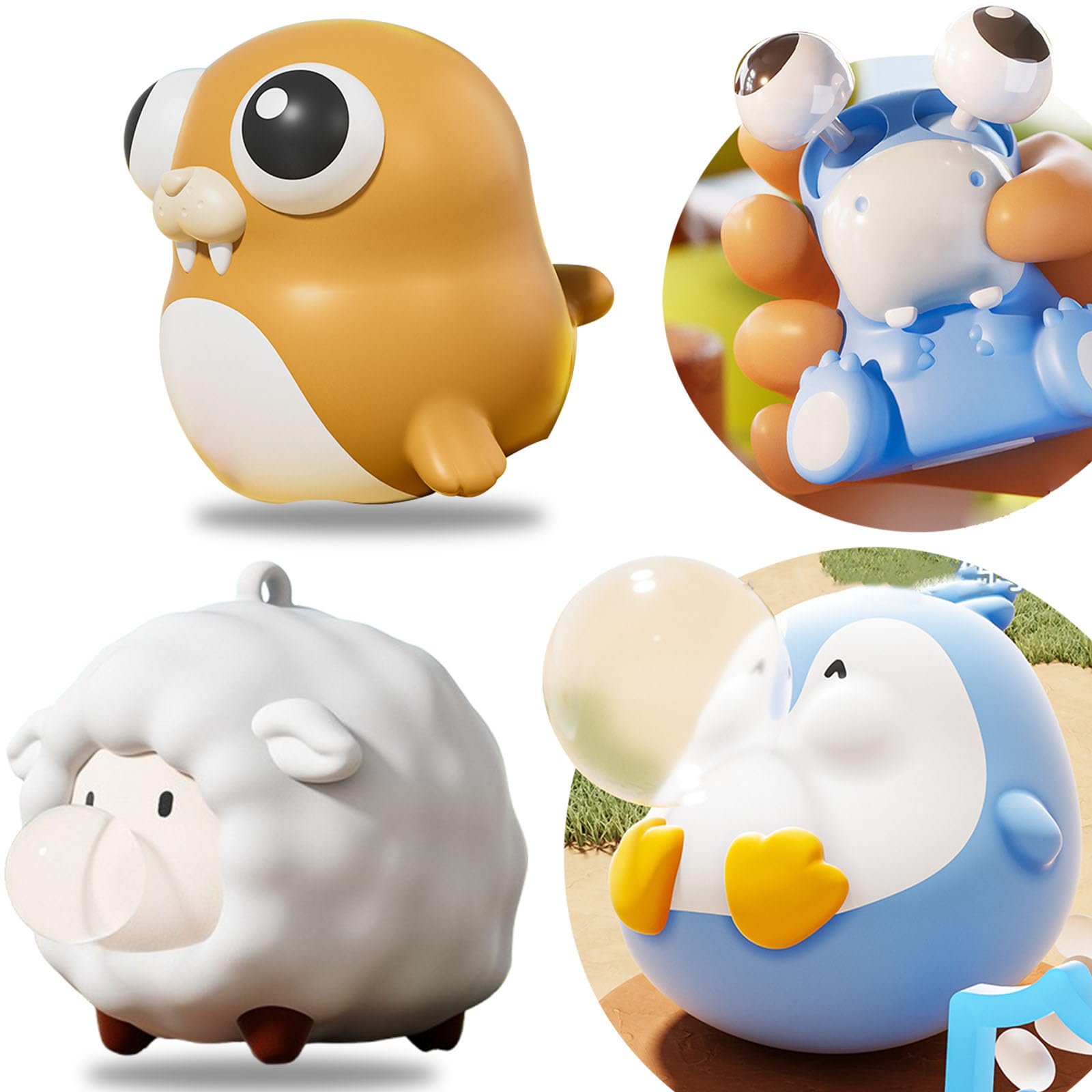 癒しと驚きのスクイーズ動物でストレス解消!