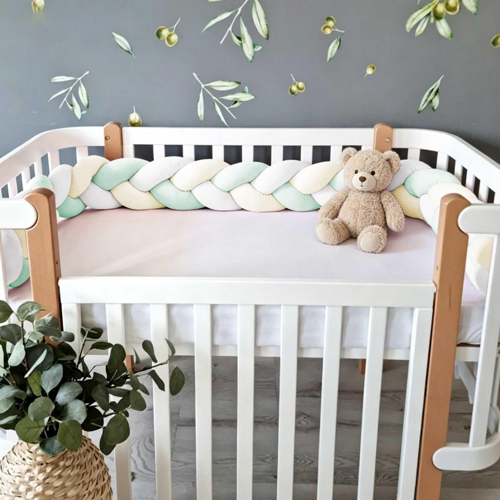 Bed Skirts, Breathable Cot Mattress protection (Q05,100CM)