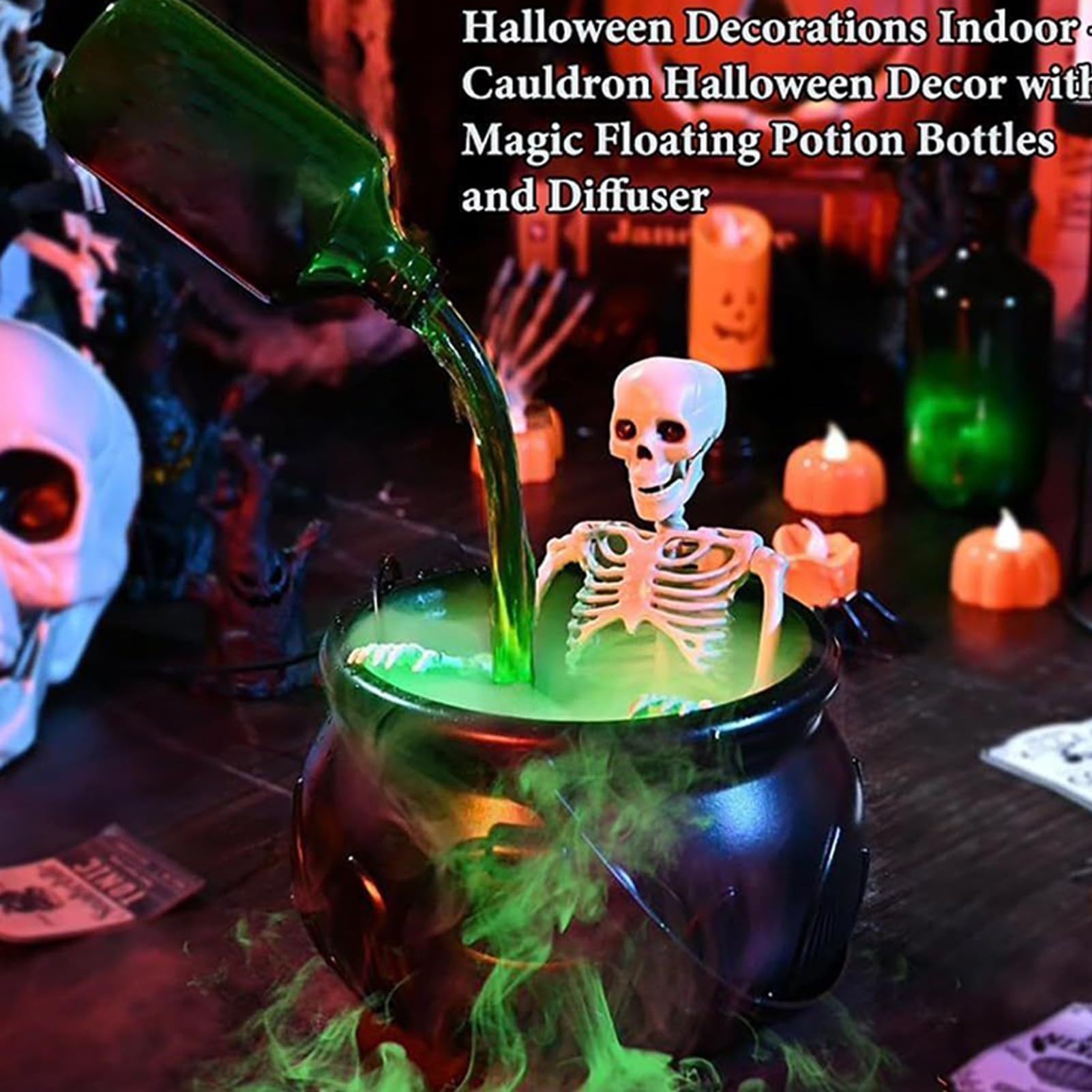 Miska – dekoracja sto?u Halloween – pod?wietlana dekoracja zewn?trzna stó? ?wi?teczny, letni? imprez?, do domu, domu, czarownic, sali lekcyjnej, zewn?trz