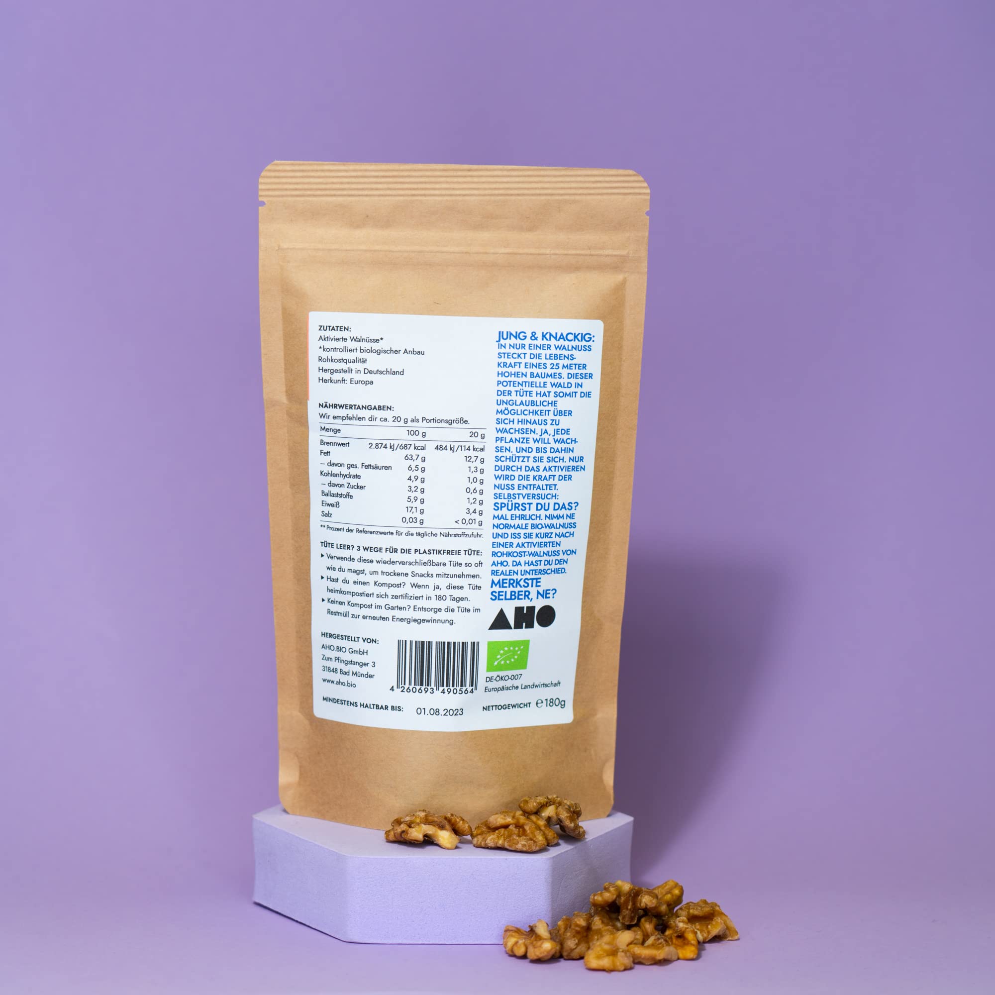 AHO Aktivierte Walnüsse (540g)
