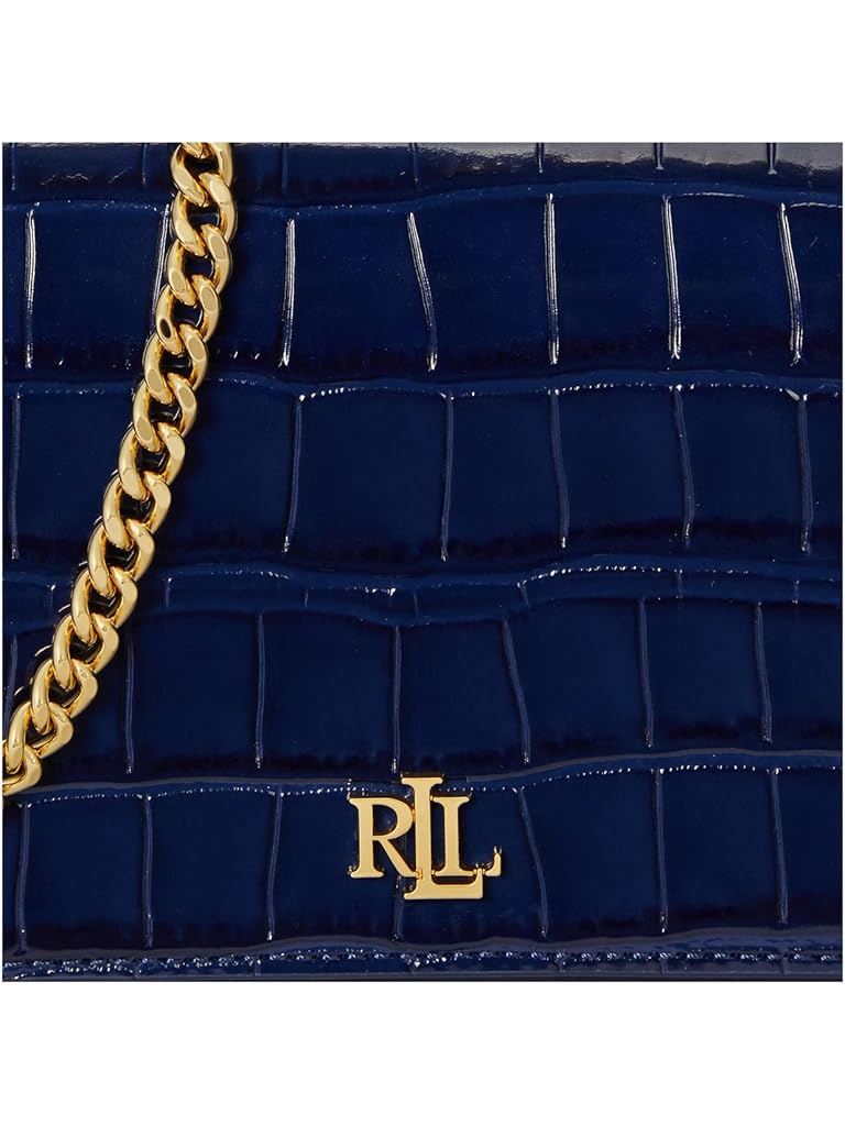 Navy Lauren Ralph Lauren Croc-embossed Medium Adair Ii Crossbody