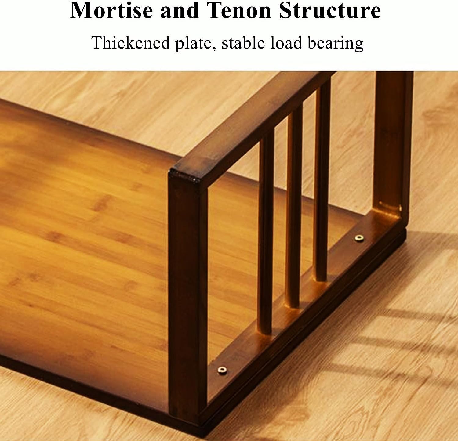 Bamboo Coffee Table for Living Room, Japanese Tatami Tea Table, Floor Table Low Table for Sitting on The Floor Accent Furniture, Outdoor Patio Side Table