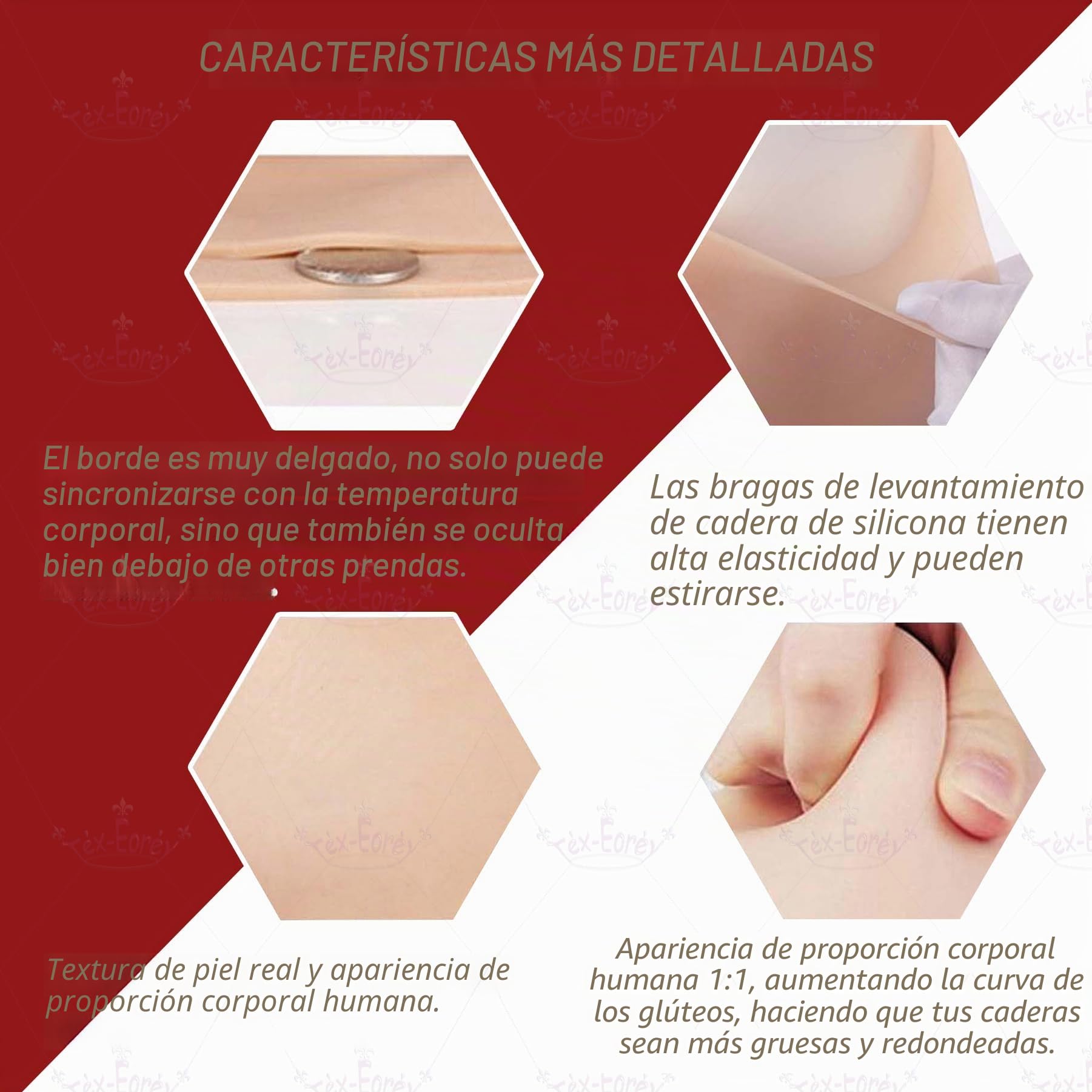 Silicona Glúteos Y Cadera Enhancer Faja Falsos Traseros Abiertos Entrepierna Pantalones Shaper Push Up Caderas No Pegajosas para Mujeres,Marrón,One Size