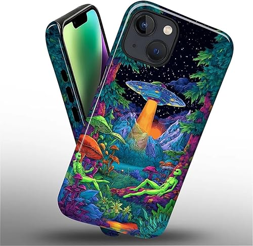 Miniatura 737 de Funda para iPhone 11 Pro Funda, Diseño de Patrón de Mosaico de Vidrio en Tono Verde - Protección Dual Híbrida Silicona + PC Duro Resistente a Golpes