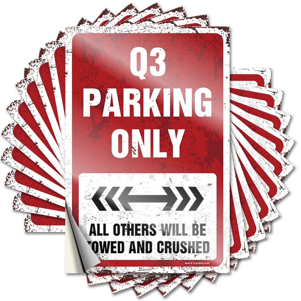 Q3 Parking Only Aesthetic Tall - Tattoo Bumper Waterproof Decal(8X12CM)