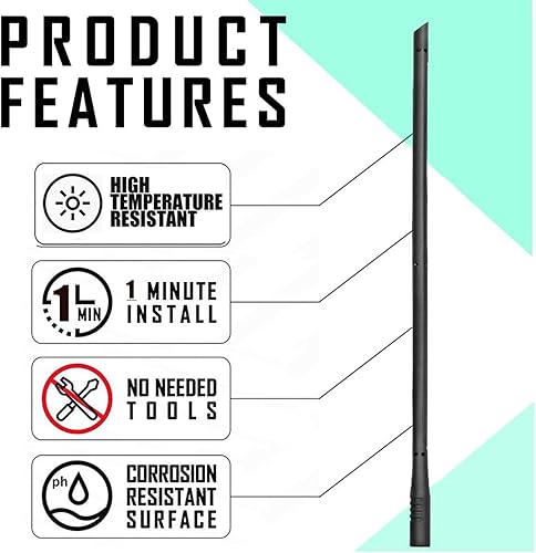 Miniatura 3 de KSaAuto varias antenas de radio de núcleo de cobre para 2007-2019 GMC Sierra y Chevy Silverado todos los modelos de camiones (excepto HD) con rosca