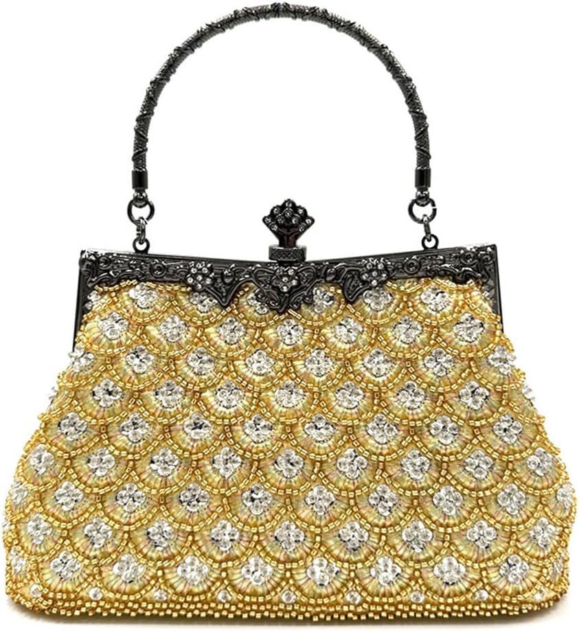 Women's Bag Embroidery European and American Dinner Bag Clutch Women's Bag Fish Scale Banquet Handbag