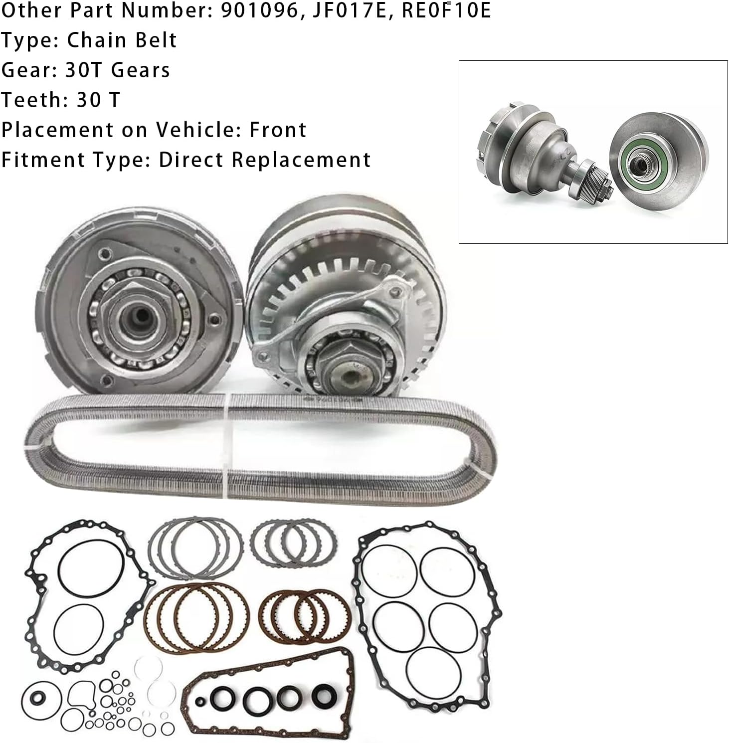 RE0F10E JF017E CVT Transmission Master Rebuild Kit for NISSAN ALTIMA 3.5L 2012-2014, ELGRAND/PATHFINDER 3.5L 2013-14, TEANA 2.5L 3.5L 2013-14, For RENAULT LATITUDE 2.5L 3.5L 2012-2014