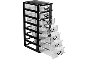 Rempry Mini Plastic Drawer Organizer for Bedrooms, 7.1"x5.1"x13.2"