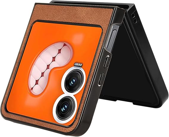 Cover for Infinix Zero Flip X6962 (6.9 Inch) Thin Skin Frame Lanyard Wrist Strap Phone Protective Case Hard PC Back Cover with Bottle Opener and Stand Brown