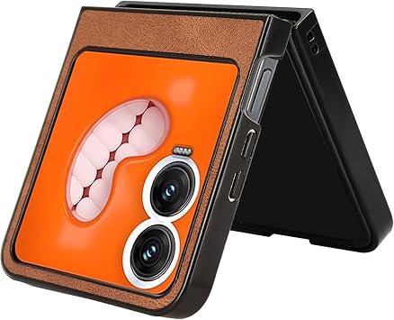 Cover for Infinix Zero Flip X6962 (6.9 Inch) Thin Skin Frame Lanyard Wrist Strap Phone Protective Case Hard PC Back Cover with Bottle Opener and Stand Brown