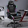 Gaming Chair Internet Cafe Game Chair Sport Swivel Chair Waist Comfortable Seating Computer Chair Backrest Recliner Seat Gaming Racing Chair Computer Game Chair Color: Black, Size: One Size