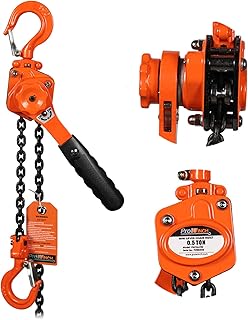 Prowinch 1/2 Ton Mini Lever Block Chain Hoist Ratchet 1000 lbs Load Capacity Chain Puller 5 ft. G80 Chain