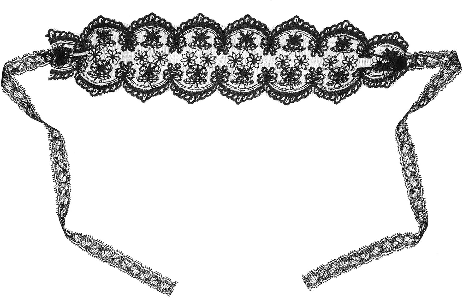 Black Lace Mask - Women Lace Masquerade Mask for Aldult Couples Play | Hollow Flower Lace Mask Adjustable Straps, Comfortable to Wear
