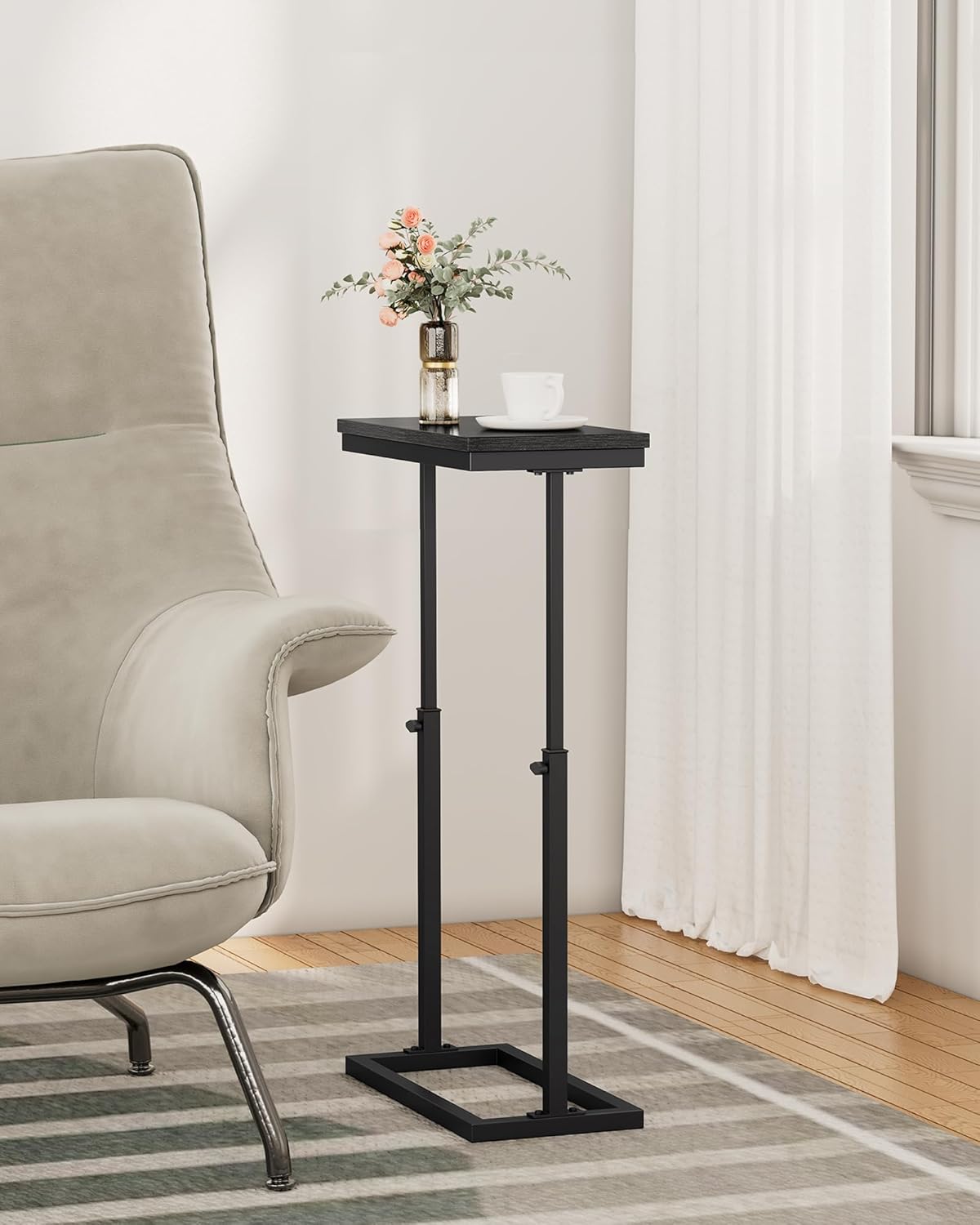 TUTOTAK End Table, Side Table, Tall Couch Table, Sofa Table
