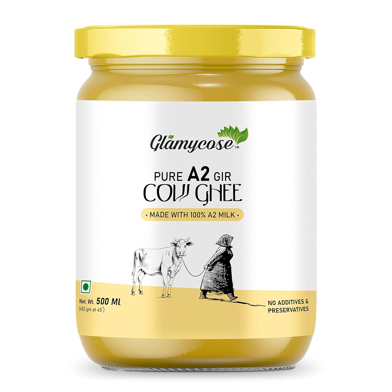 Glamycose Authentic A2 Desi Cow Ghee Pure, Bilona, Gir Cow Ghee