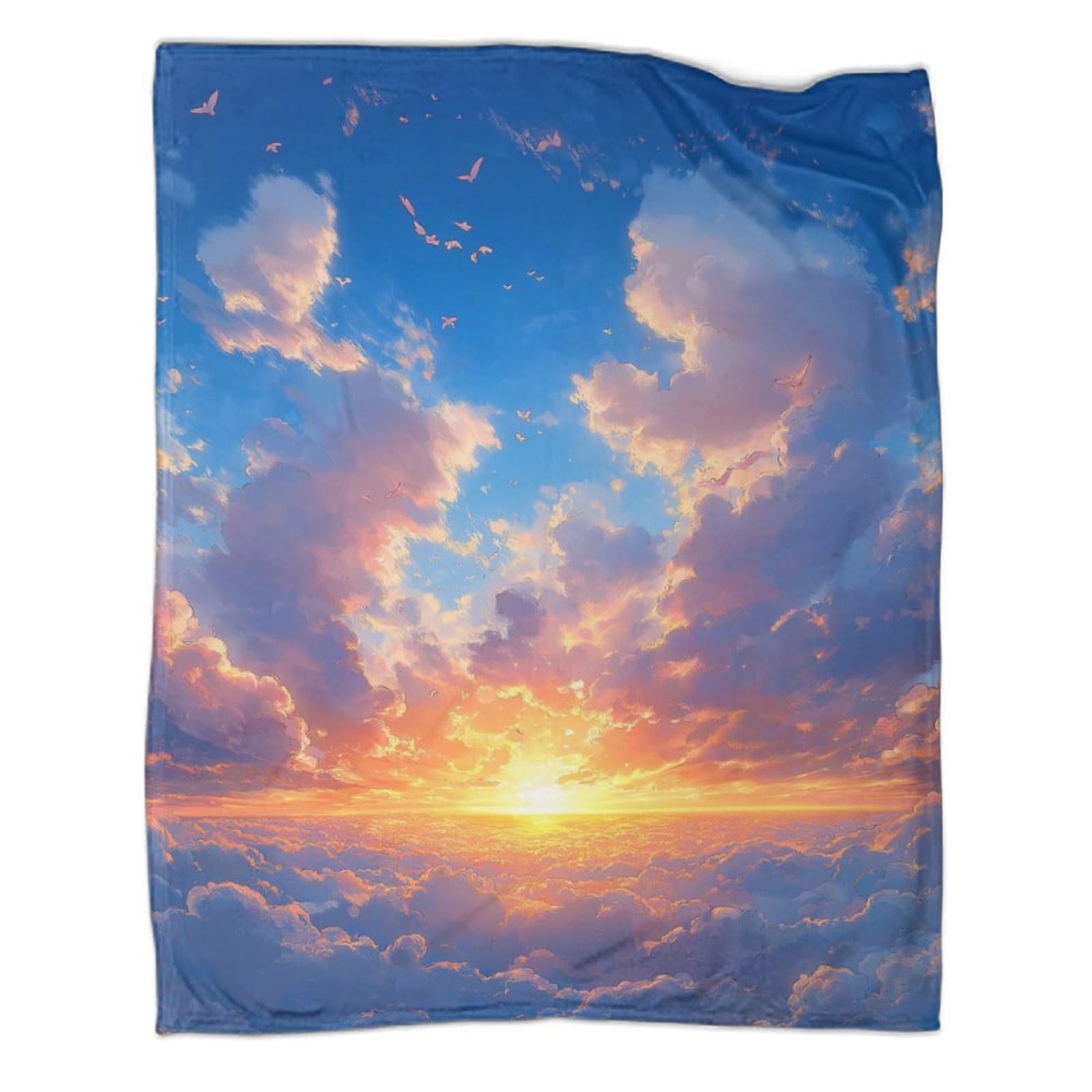 Couverture douce lever de soleil pour vos soirées cocooning devant la télé