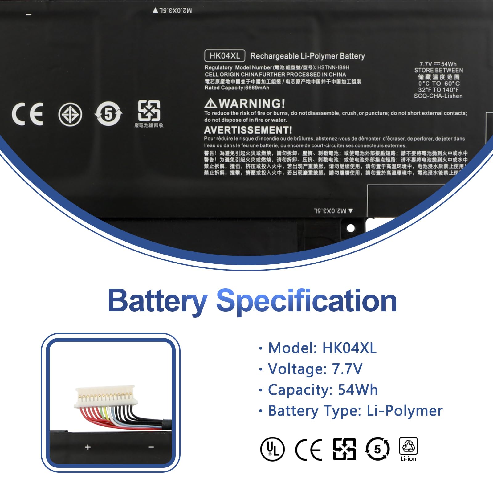 ANTIEE HK04XL HK04054XL-PL HSTNN-IB9H Laptop Batterie Compatible with HP EliteBook x360 1030 G7 G8,EliteBook x360 1040 G7 G8 2-in-1 Convertible Notebook PC Series L82391-005 L82391-006 L82391-007
