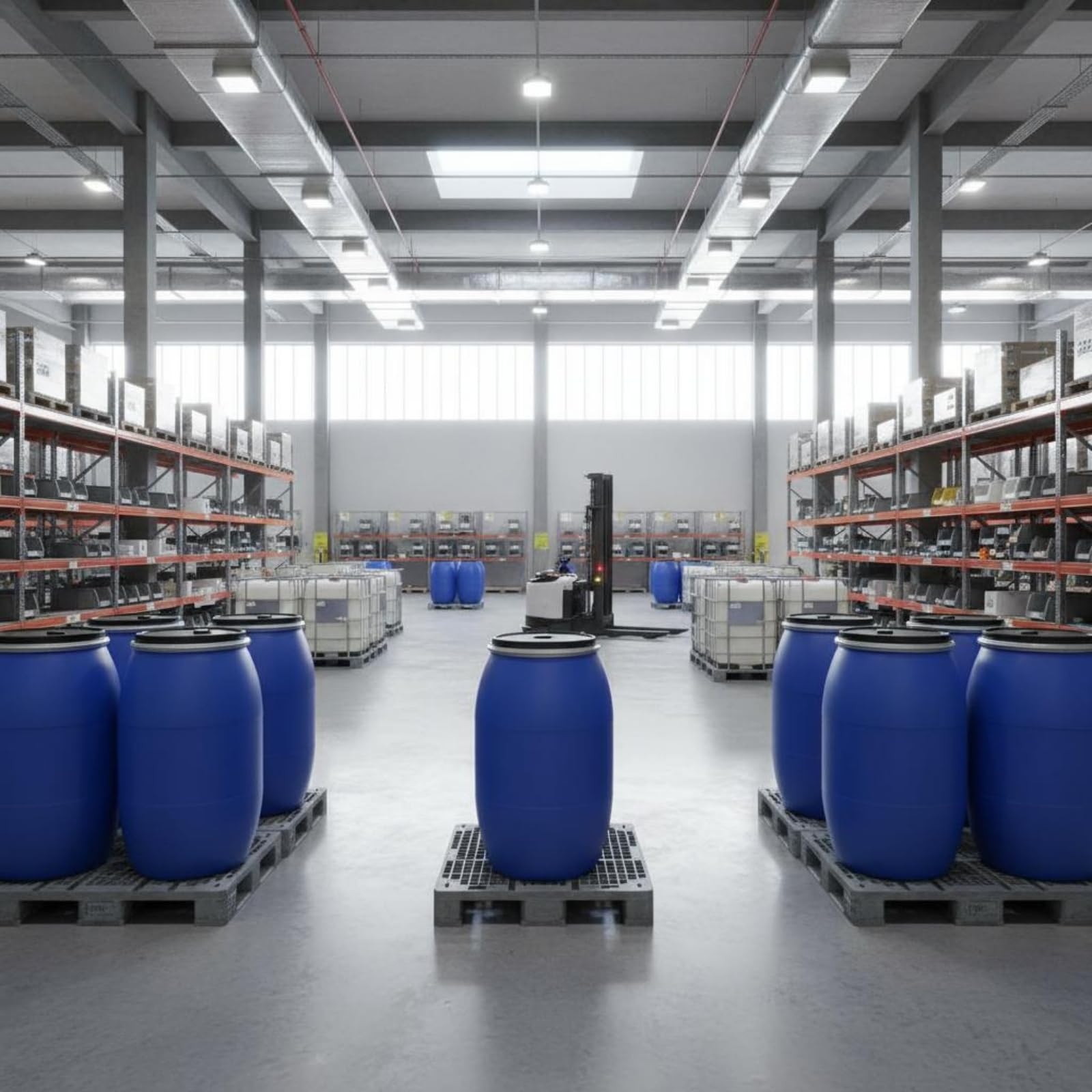 Bidone con Coperchio a Flangia Chiusura Ermetica Fusto Chimico in Plastica Ermetico Contenitore Industriale per Industrie Chimiche, 125L铁箍桶 加厚