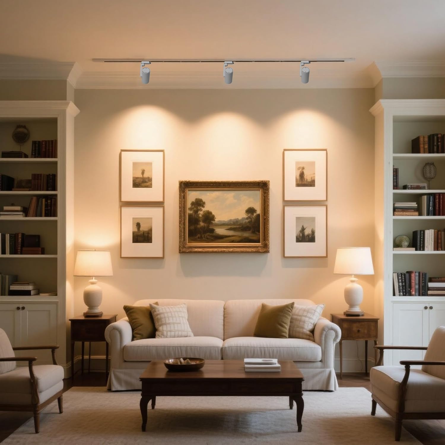 LED 12W Dimmable Track Lighting Heads with 10° to 55° Adjustable Beam Angle H Type 97 CRI 3000K Warm White Ceiling Spotlight for Accent Task Art, 1080lm, White