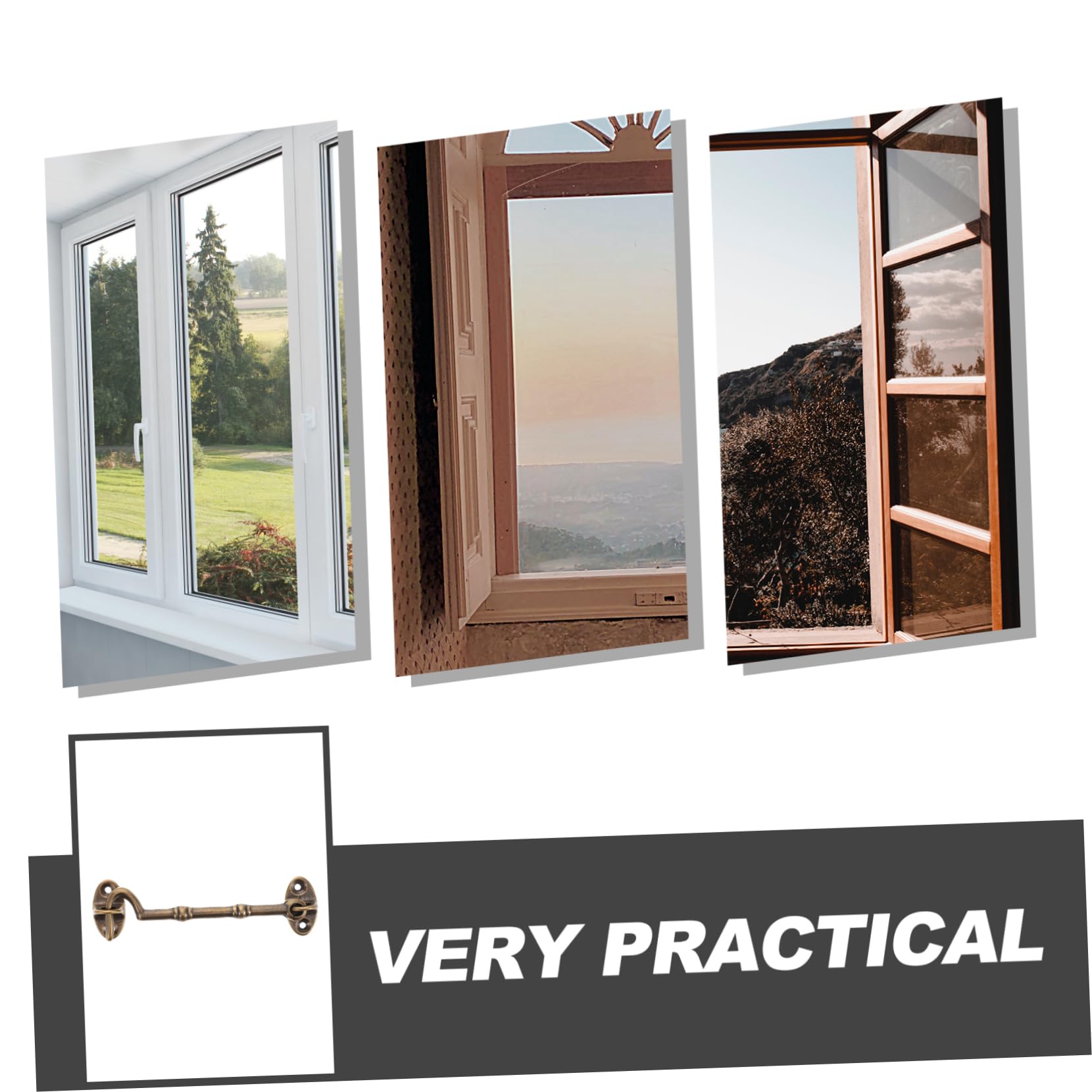 HOOTNEE Multi-Functional Door Latch Hook Sturdy Material Window and Door Catch Easy to Install Craftsmanship