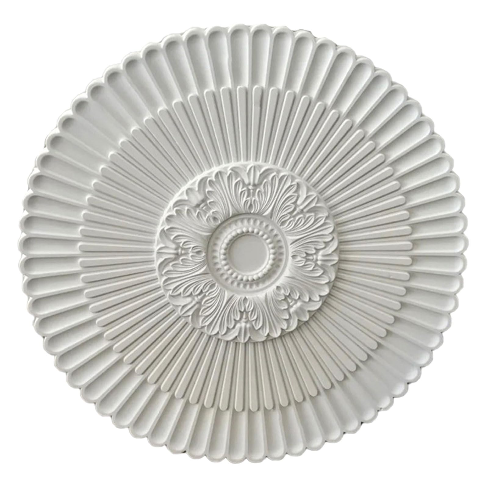 Foelanne White A Round Pu Ceiling Medallion White 29-62Cm(,50Cm)