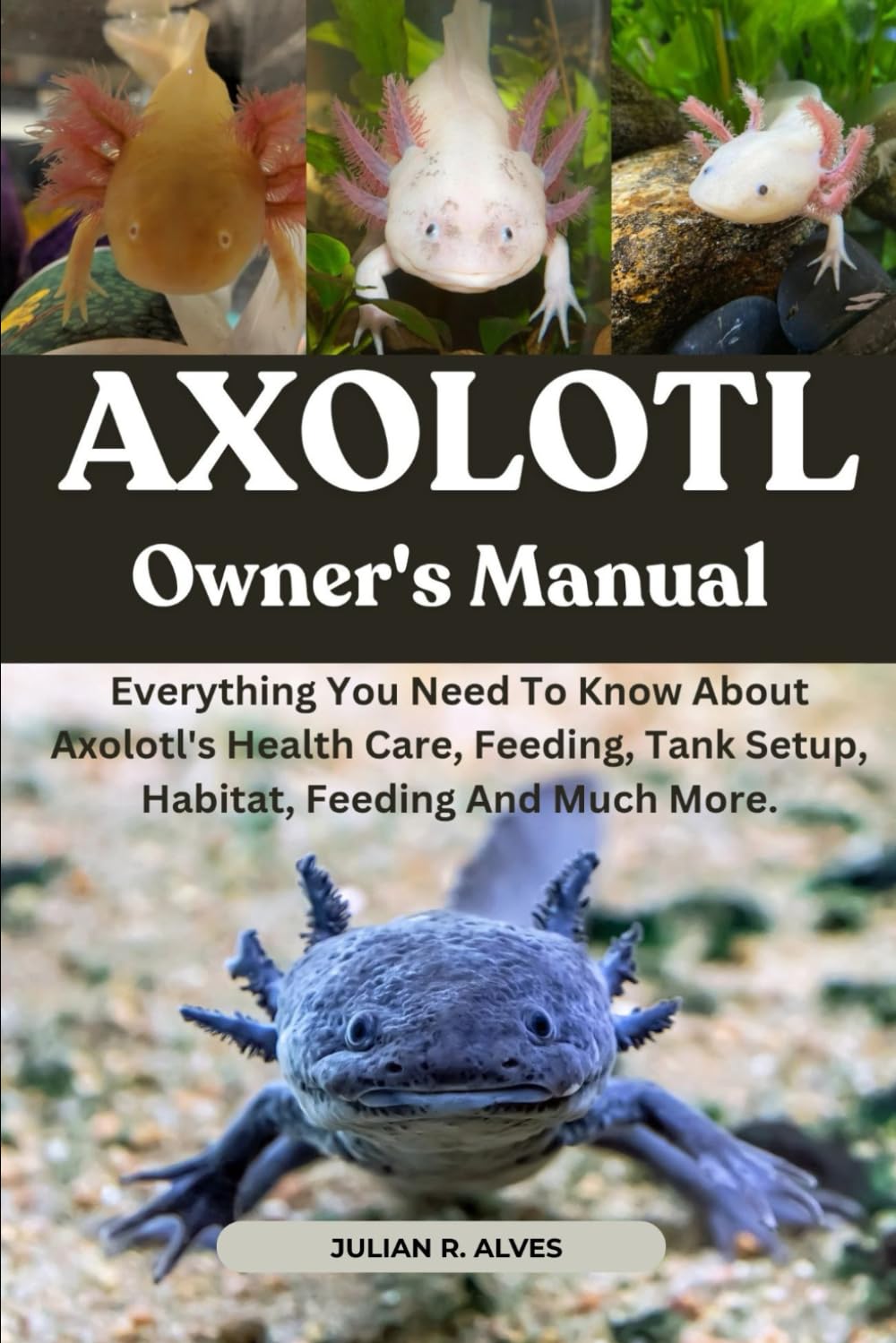 AXOLOTL OWNER'S MANUAL: Everything You Need To Know About Axolotl's Health Care, Feeding, Tank Setup, Habitat, Feeding And Much More.