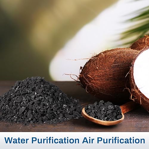 Miniatura 6 de Timgle Filtro de agua a granel Filtro de aire de carbón activado con cáscara de coco carbón activado granular de malla 10-18, destilador de agua,