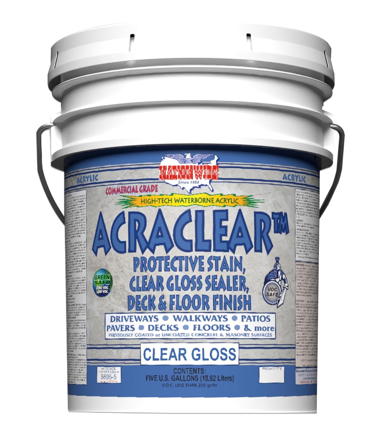 Concrete Sealer ACRACLEAR™ (Clear, 5 Gallon)