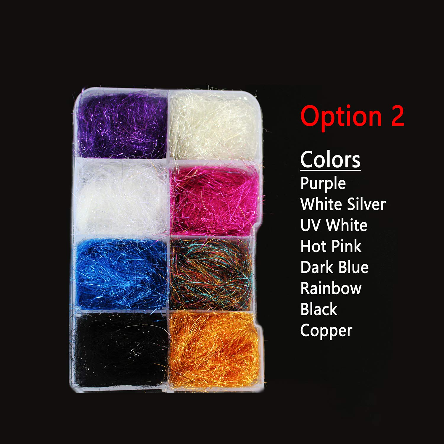 Tigofly 8 Packs 2g/Pack ICE Dubbing Ice Dub Thread Wing Body Trout Nymph Fly Fishing Tying Materials 16 Colors to Choose