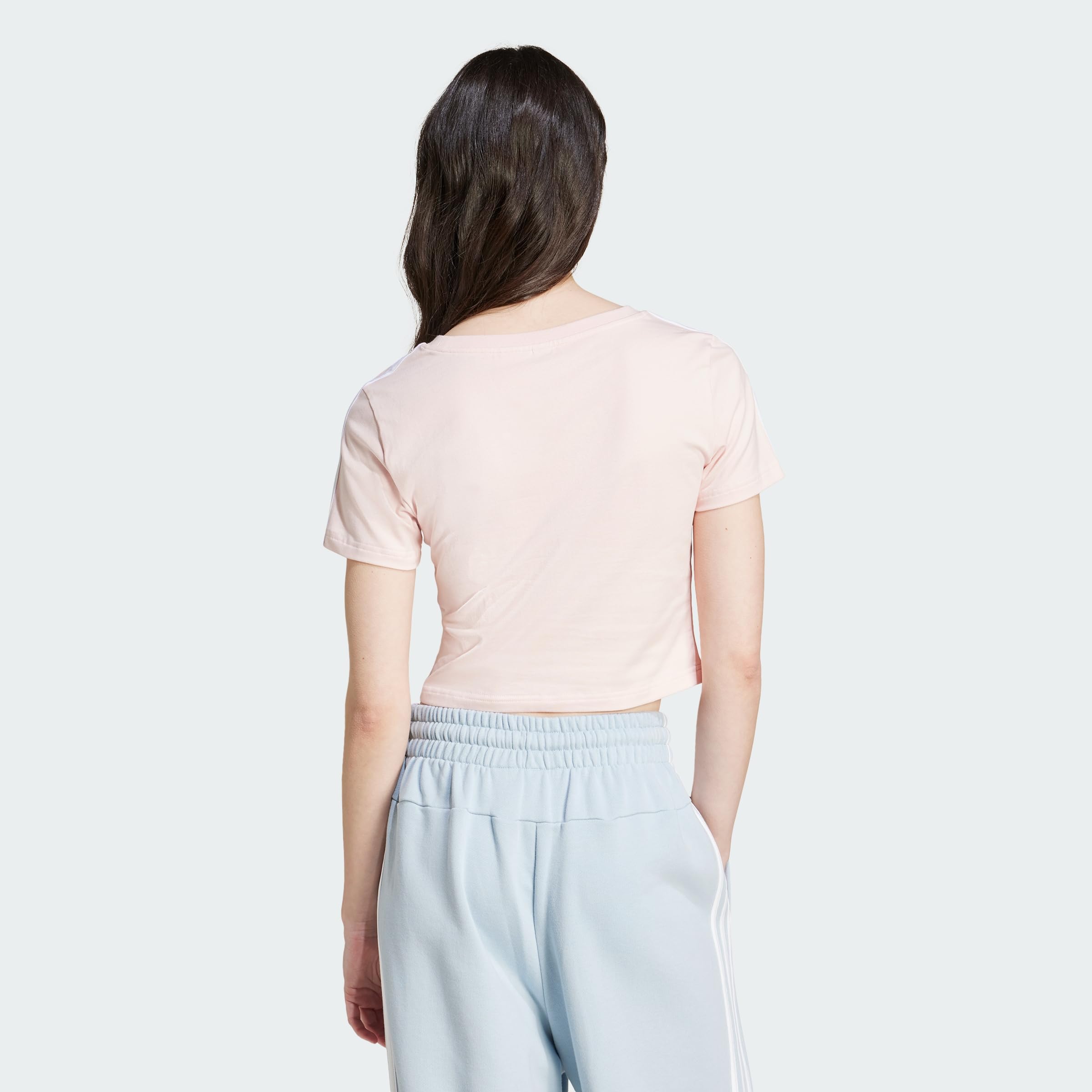 Adidas Essentials 3-Stripes Crop tee Camiseta de Manga Corta Mujer (Pack de 1)