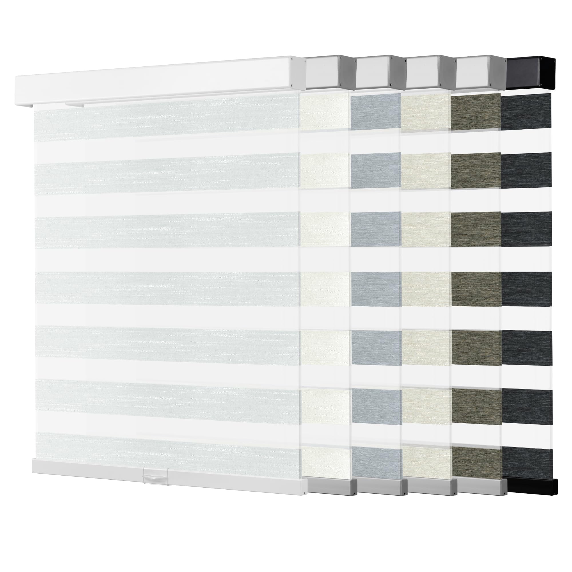 HOTSOON Cordless Zebra Blinds for Windows Custom Size 95% Blackout Roller Shades Texture Fabrics Privacy Protection,Light Control,for Home,Office and