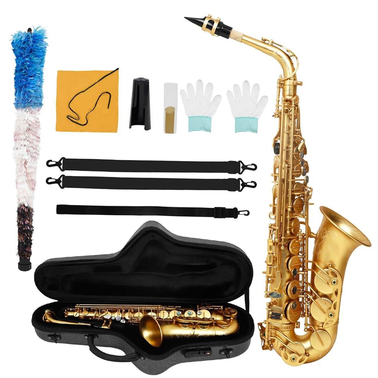 Saksofony dla początkujących Złoty klucz Saksofon altowy Es dur Instrument dęty