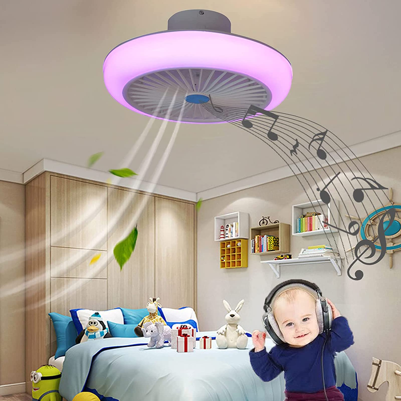 LED Plafondventilator met verlichting en Bluetooth luidspreker