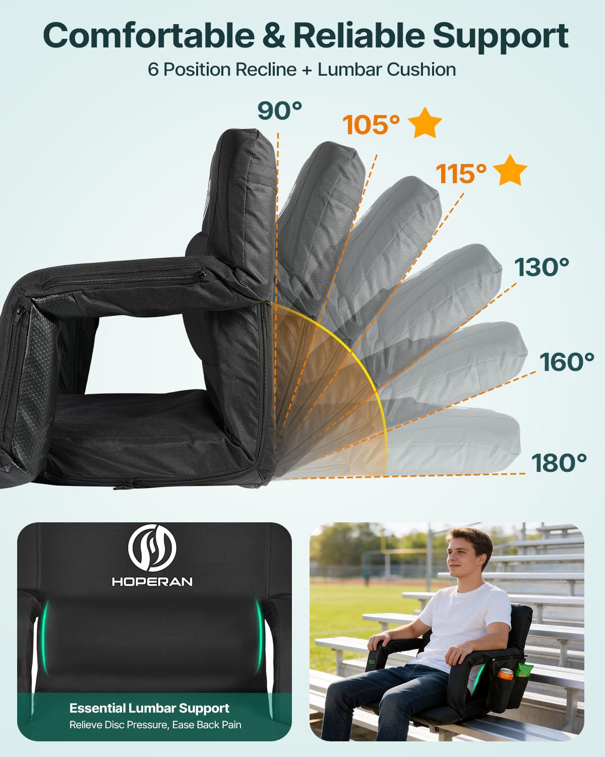 HOPERAN Heated Massage Stadium Seats Asientos de Estadio de Masaje con calefacción
