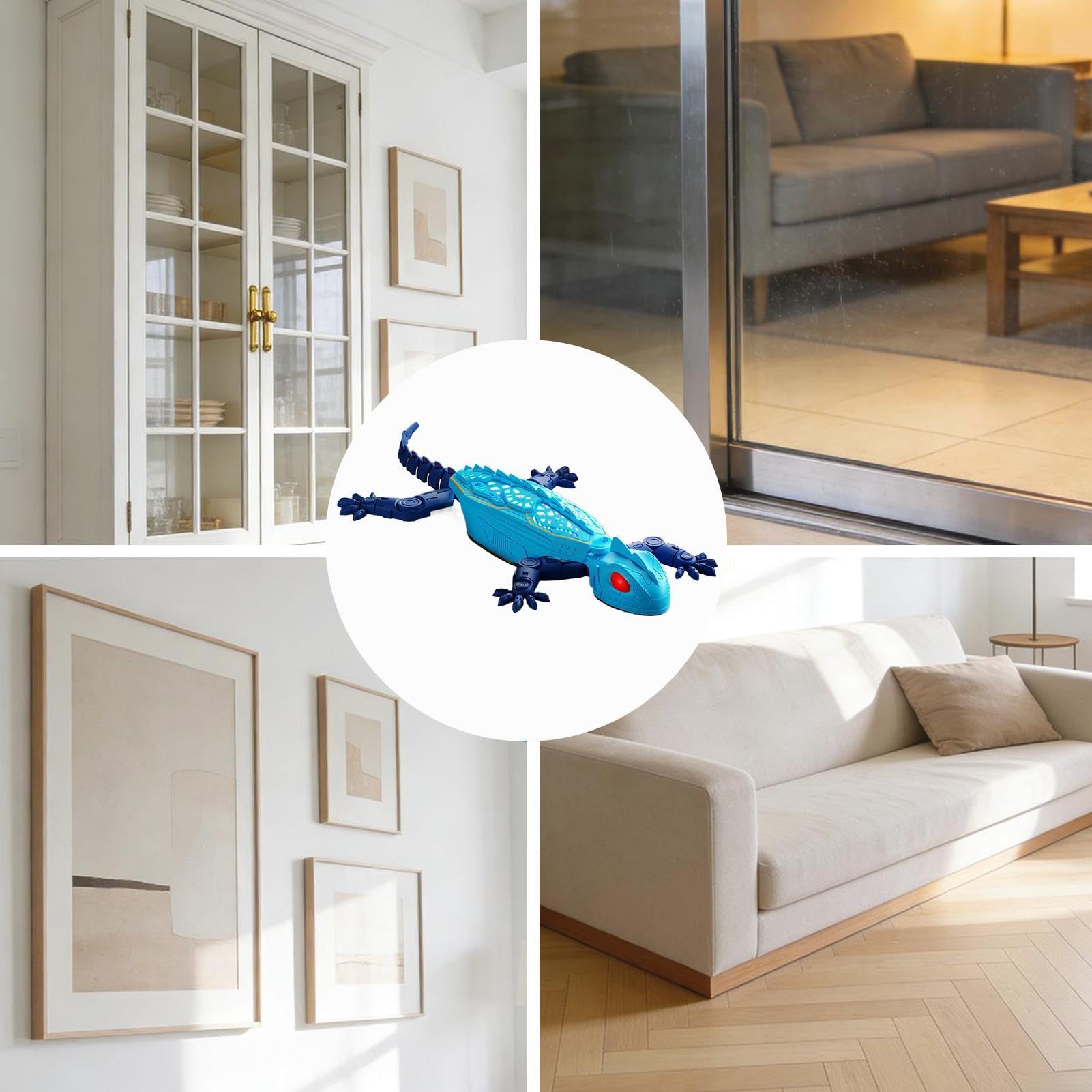 Juguete de gecko para trepar a la pared, diseño con ojos LED