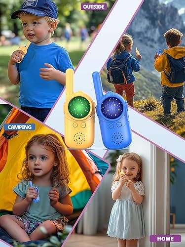 Miniatura 6 de Walkie Talkies para niños recargables, regalos para niños de 3, 4, 5 años, paquete de 2 regalos de cumpleaños para niños de 3, 4, 5, 6, 7, 8 años,