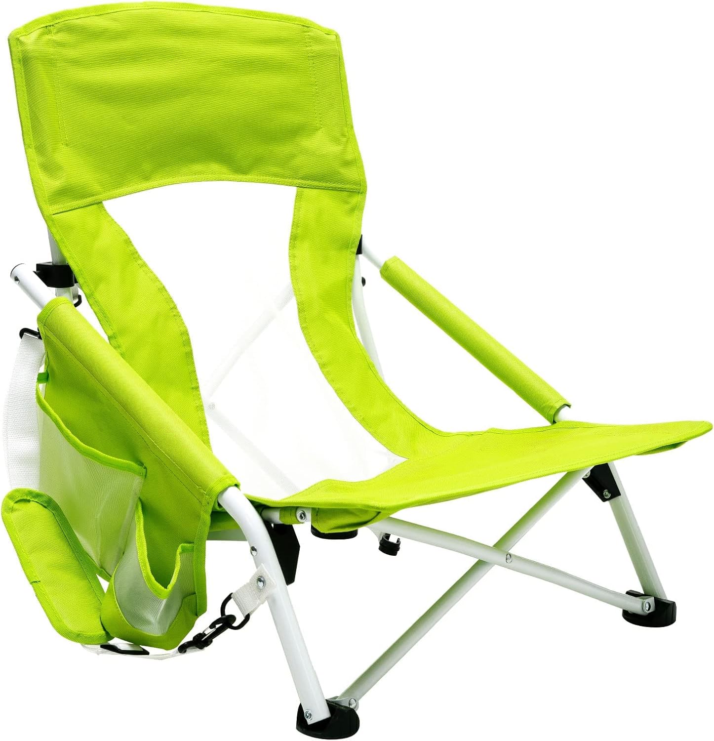 SunnyFeel Low Folding Camping Chair, Portable Beach Chairs, Mesh Back