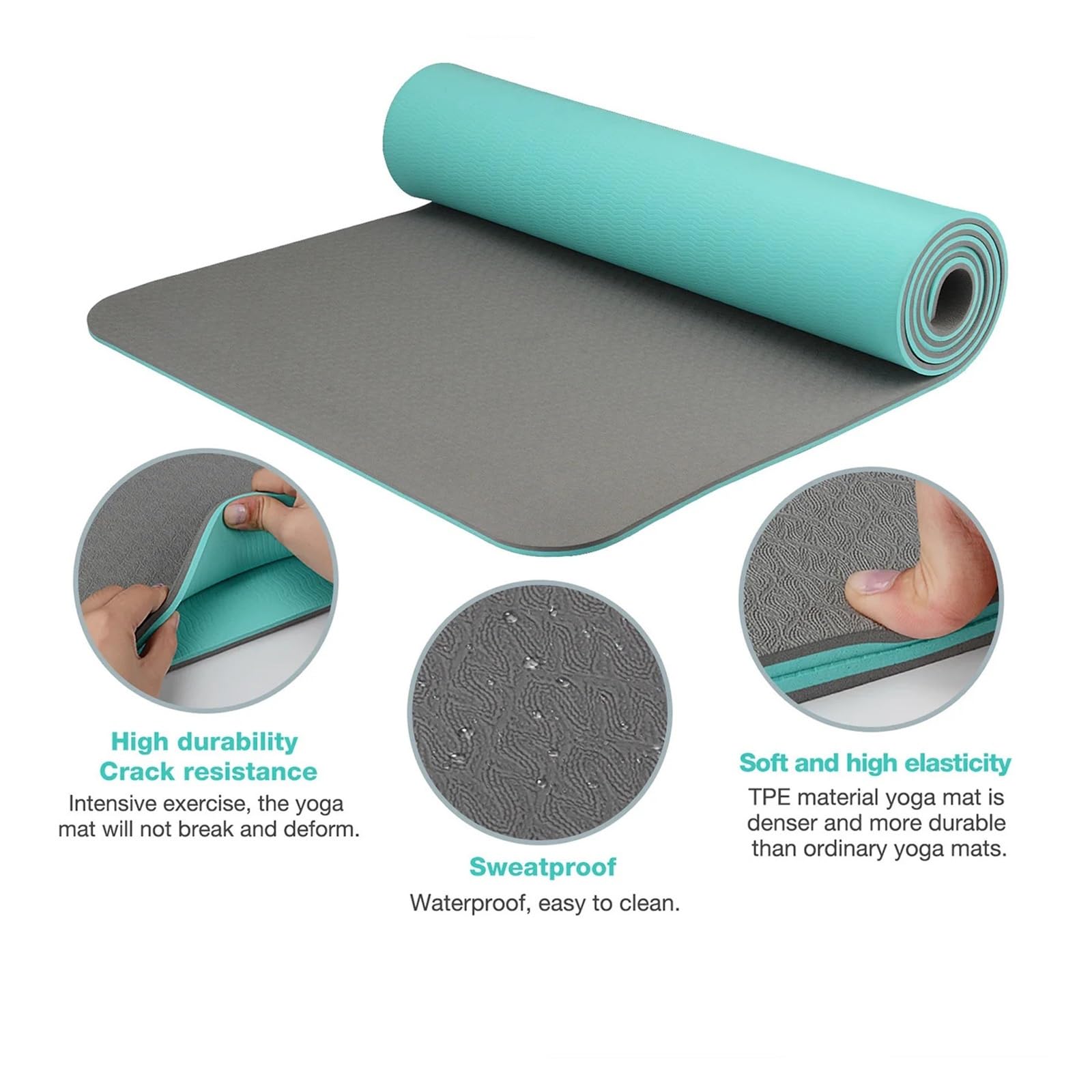 Yoga Matte Damen Yogamatte Rutschfeste Umwelt Fitnessmatte Pilates Professionelle Trainingsmatte