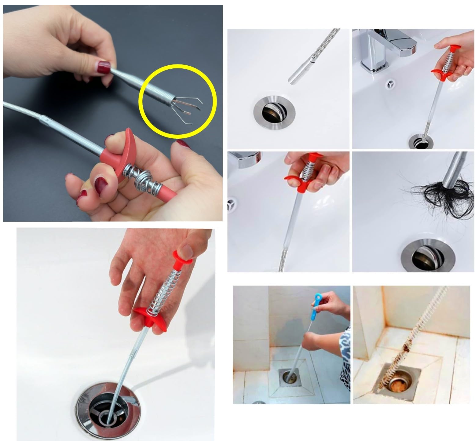 1 Ensemble De Déboucheur De Toilettes, Outil De Débouchage De Drain Avec 4 Ventouses De Tailles Différentes, Pistolet De Débouchage D'air À Haute Pression, Ouvre-drain De Baignoire, Déboucheur D'évier