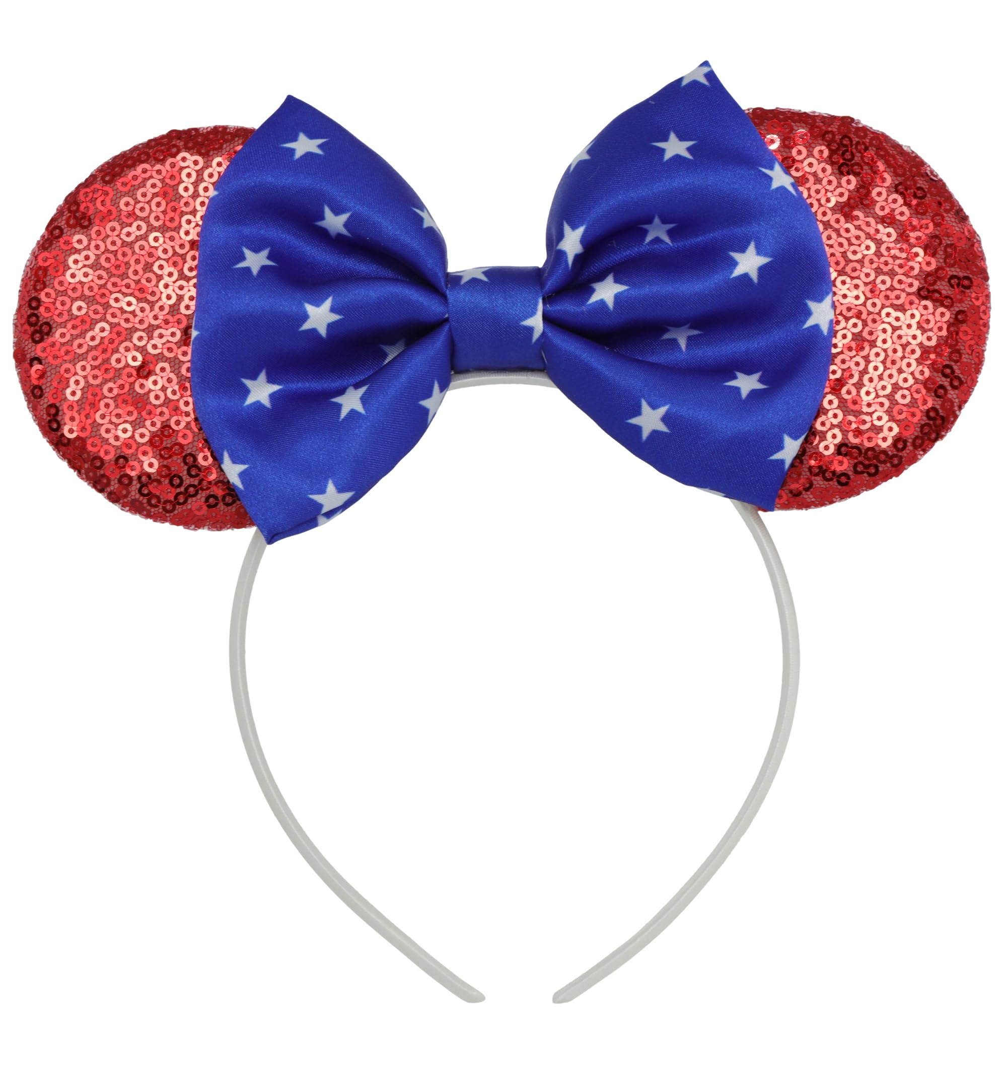 Brook + BaySequin Glitter Mouse Ears Headband - Minnie Ears & Mickey Ears Adult Bow Headbands - Costume Ears for Kids, Adult