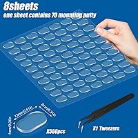 Vista 16 de BUSOHA 350 PCS Double-Sided Adhesive Dots,Clear Removable Sticky Adhesive Putty,Round Acrylic No Trace Sticky Putty Waterproof Dot Stickers for Wall