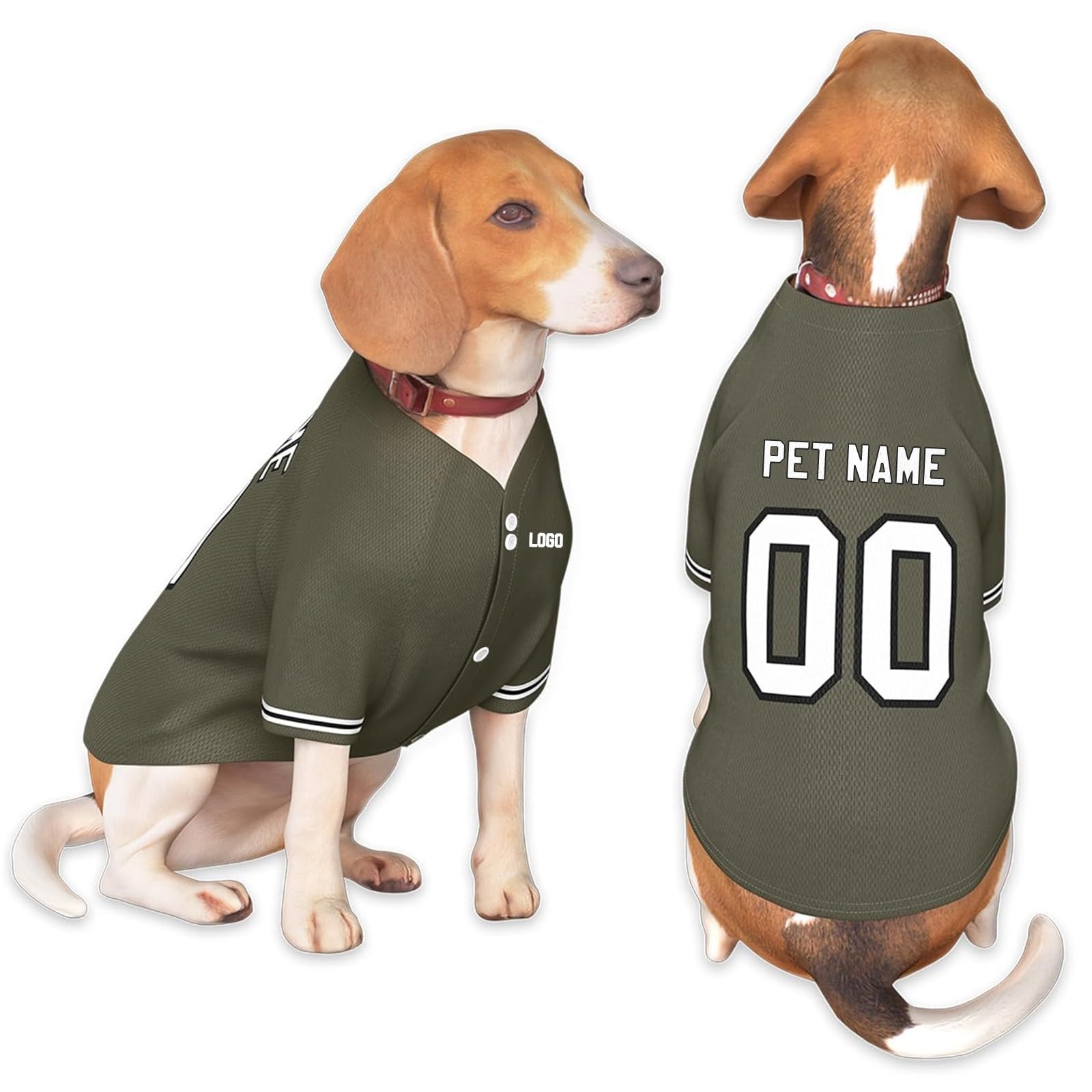 Personalized Dog Clothes Customizable Pet Football Jersey with Number Name Logo Breathable Dog Vest Short Sleeve for Large Medium Small Dogs and Cats — image 1