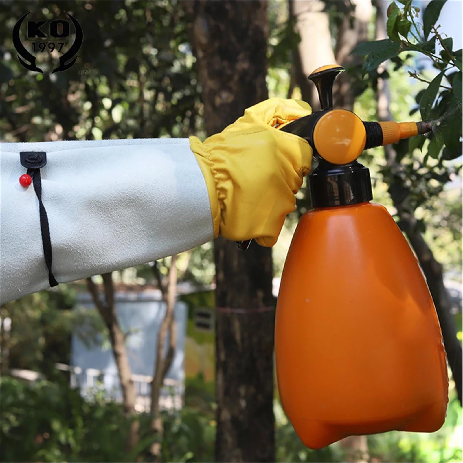 Guantes Jardineria Guantes largos de poda rosas for hombre y mujer, guantelete Floral cuero transpirable, codo protección laboral, 1 ud