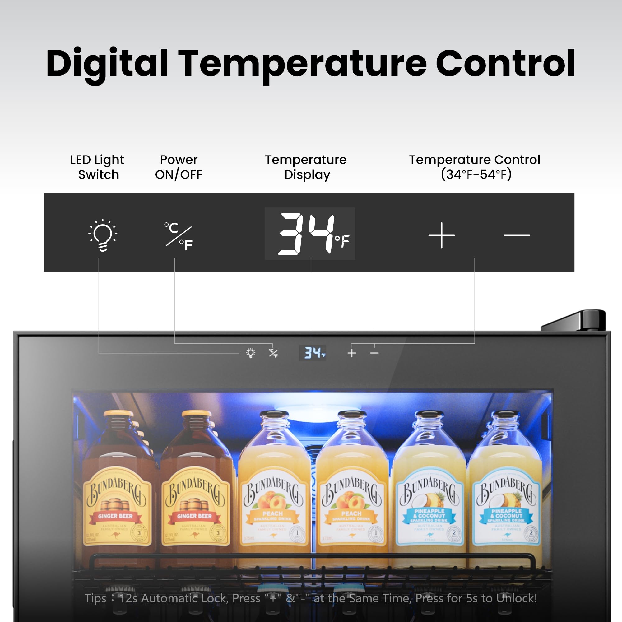 Yeego Beverage Refrigerator Cooler, 155 Cans Mini Fridge with Glass Door Beverage Fridge with Adjustable Shelves for Soda Beer or Wine, Beverage Cooler with Digital Temperature Control for Home Office on Fridge.com