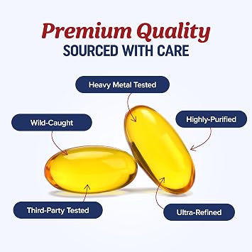 Cod Liver Oil Softgels 1000MG, Omega 3 + VIT A & D3, Wild Caught, Icelandic | Molecularly Distilled, Third-Party Tested, EPA DHA Omega 3 Supplement for Bone Eye & Immune Health, 60 Cod Liver Oil Softgels