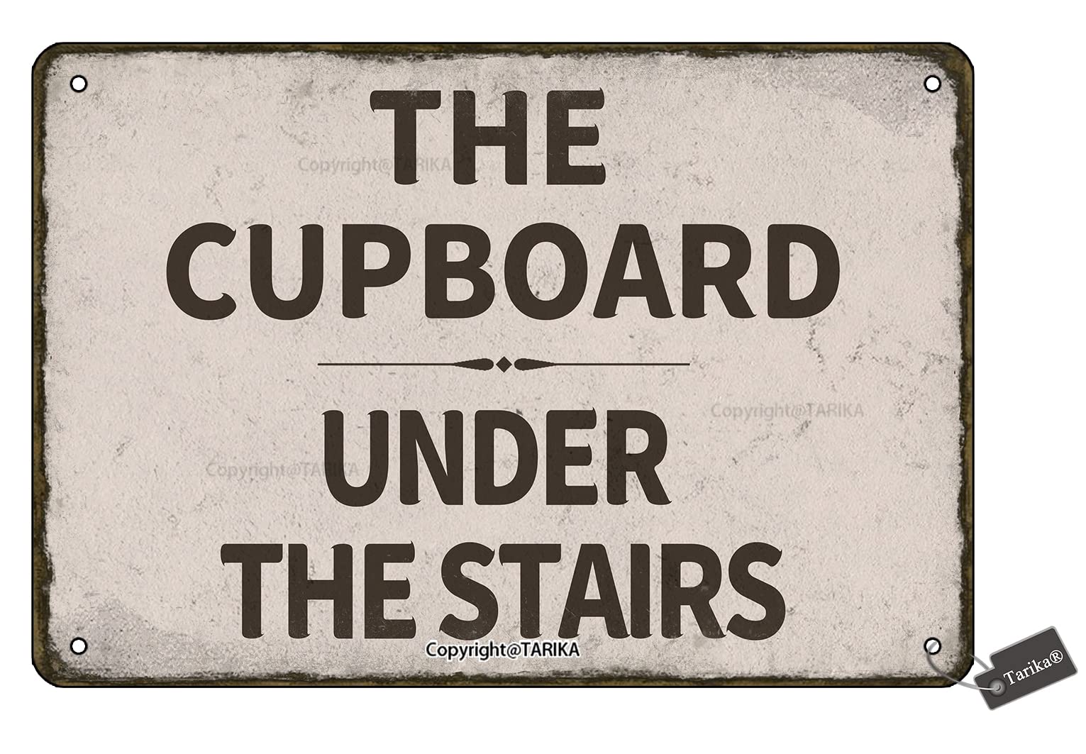 Bigccaee The Cupboard Under The Stairs Retro Look Tin Decoration Plaque Sign For Home Kitchen Bathroom Farm Garden Garage Inspirational Quotes Wall Decor Retro Metal Tin Sign 8X12 Inches