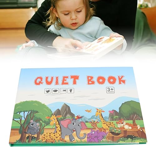 Miniatura 7 de Libro de aprendizaje silencioso para niños, libro Montessori, libro de actividades de aprendizaje preescolar para desarrollar habilidades de